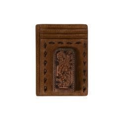 Nocona Money Clip Roughout Buck Lacing Tan N500047508 Nocona Money Clip Roughout Buck Lacing Tan N500047508