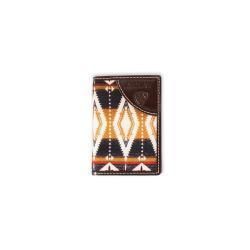 Ariat Mens Trifold Style Wallet Southwestern Fabric Brown A3559502 Ariat Mens Trifold Style Wallet Southwestern Fabric Brown A3559502