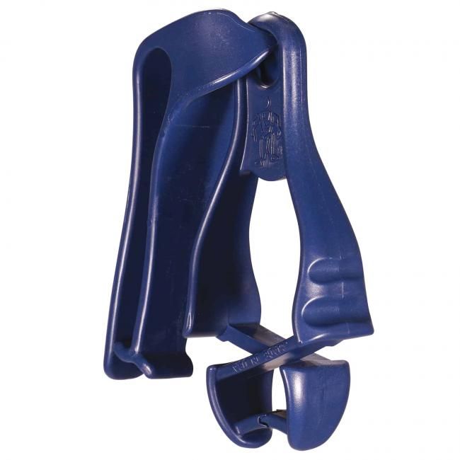ERGODYNE Deep Blue Metal Detectable Glove Clip Holder - Belt Clip 3405MD