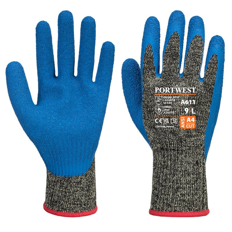 Aramid HR Cut Latex Glove A4 A611