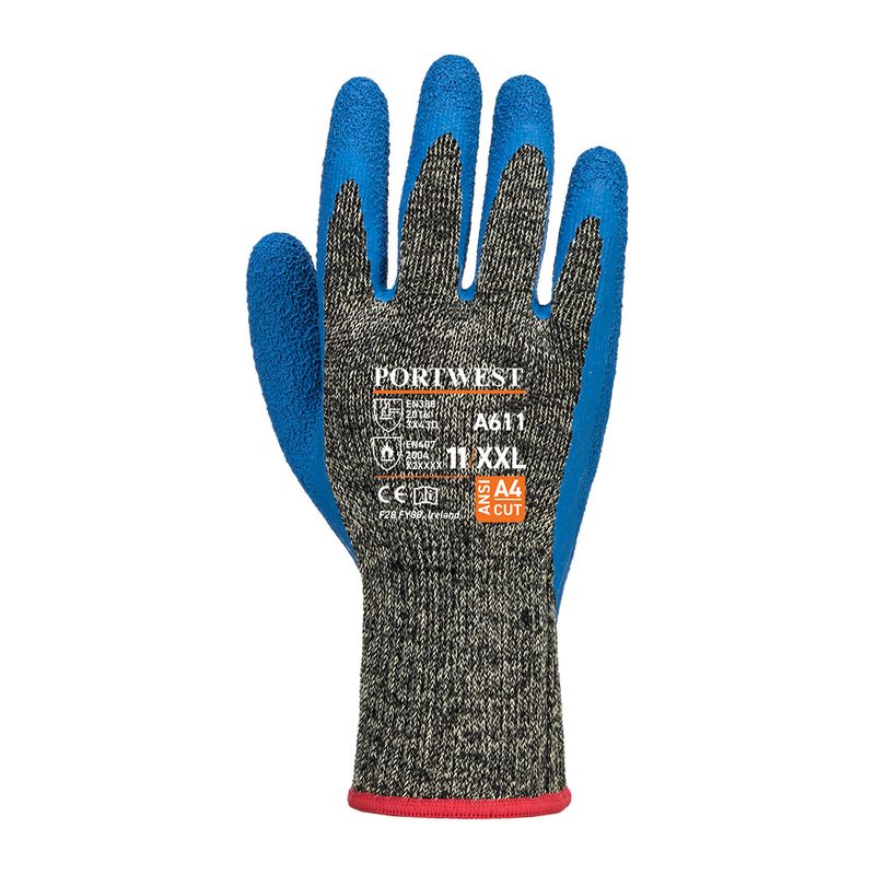 Aramid HR Cut Latex Glove A4 A611