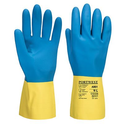 Double Dipped Latex Chemical-Resistant Gauntlet – A801