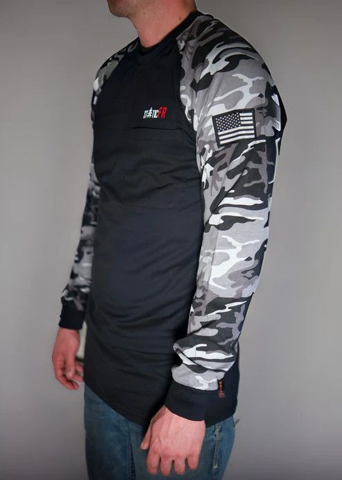 **STATIC FR Camo Shirt - Black/Gray