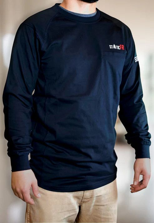 STATIC FR Crew Neck- Black