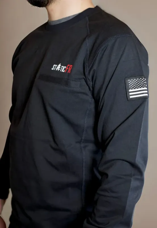 STATIC FR Crew Neck- Black