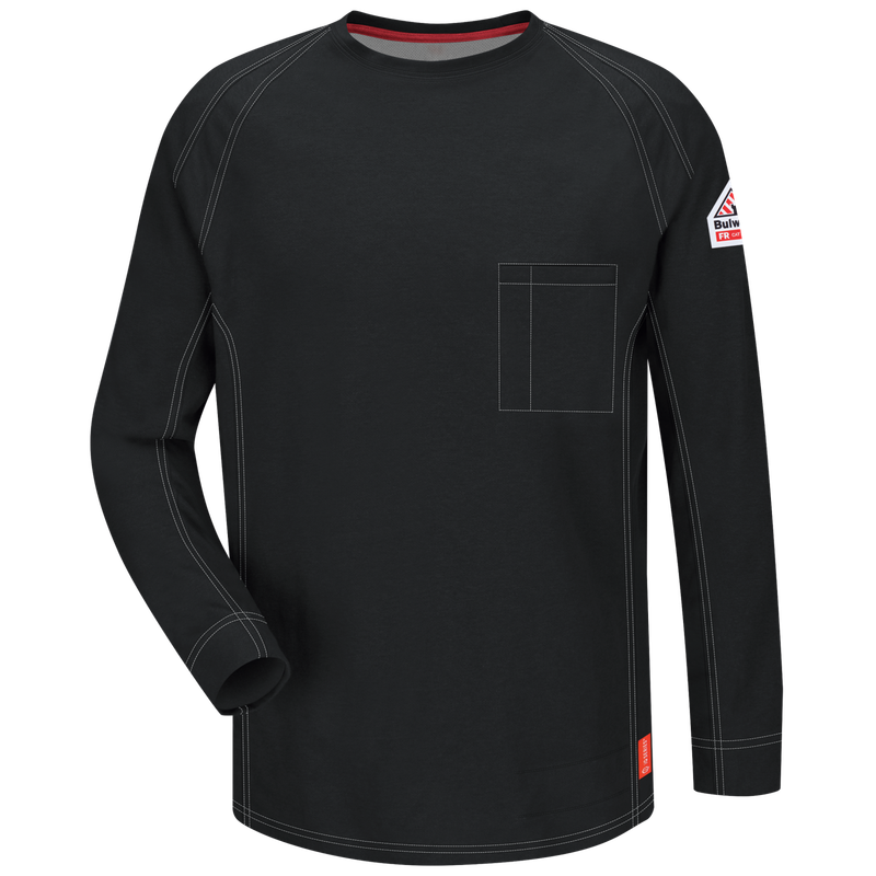 **Bulwark iQ Series® Comfort Knit Men's FR Long Sleeve T-Shirt QT32BK