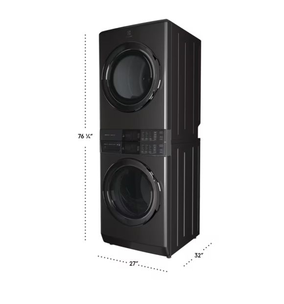 Electrolux Titanium Laundry Tower – 4.5 Cu. Ft. Washer & 8.0 Cu. Ft. Electric Dryer (Model ELTE7600AT)