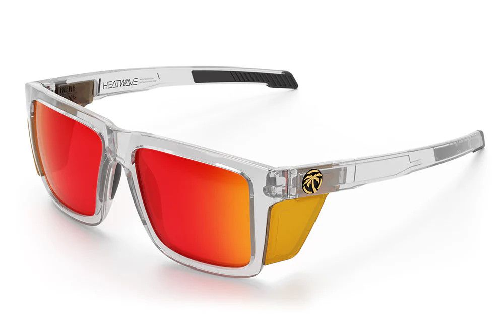 HEATWAVE Performance XL Vise Z87+ Sunglasses: Vapor Clear Frame / Sunblast Lens