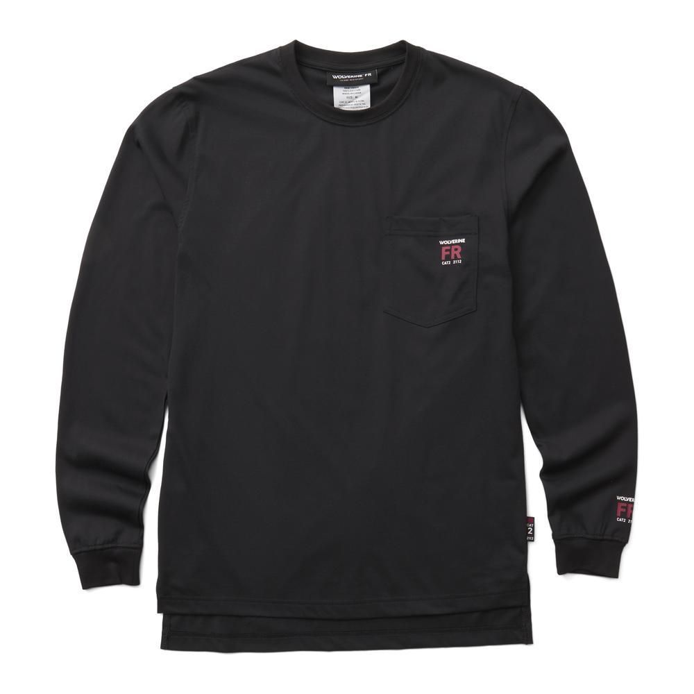 Wolverine FR Built Light LS T-Shirt, Black- W1212010-003