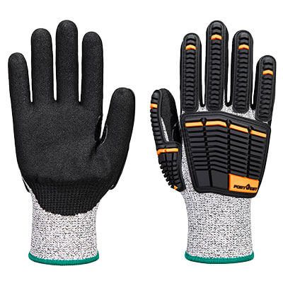 Portwest Impact C13 Nitrile Foam Glove A3 Gray/Black A718