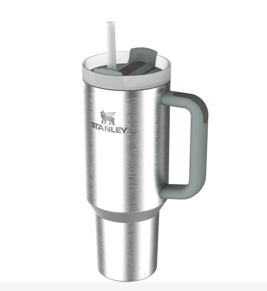 STANLEY The Quencher H2.O FlowState Tumbler 40 oz, Color: Stainless Steel Shale