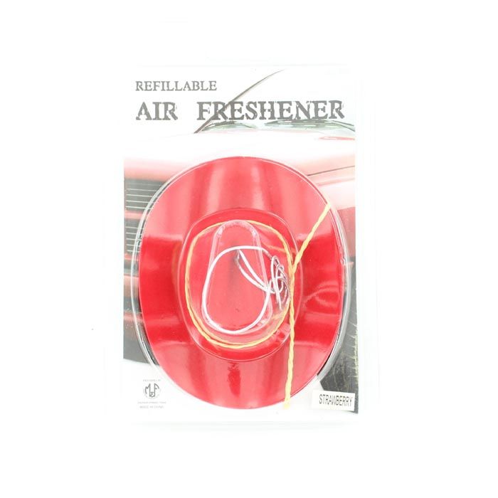 Cowboy Hat Air Freshener – Strawberry, Red