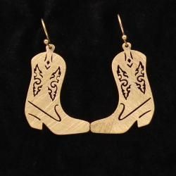Silver Strike Earrings Cowboy Boots