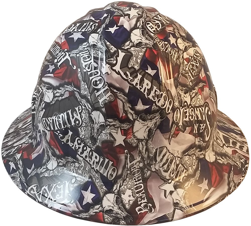 Sweet Home Texas Hydro Dipped Hard Hats Full Brim Style hdhh-1610-FB