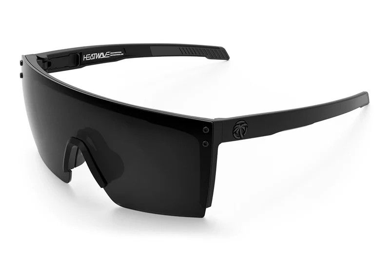 HEATWAVE Performance XL Lazer Face Z87+ Sunglasses: Black Frame / POLARIZED Black Lens