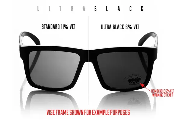 Heatwave XL Vise Z87 Sunglasses: Black Frame / Ultra Black Lens