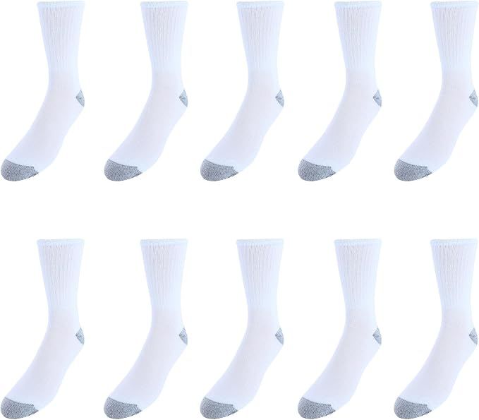 Sock Trends Men's Half Cushion Cotton Crew Socks, 10 Pair- TRM29006CXB001
