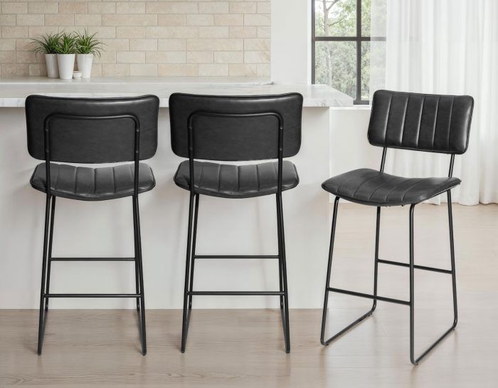 Tribeca Black Bar Stool (TRI600KBS)