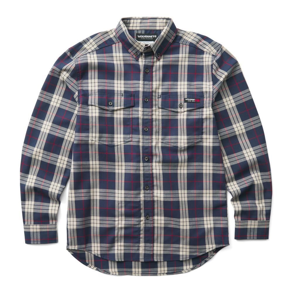 WOLVERINE FR PLAID LS TWILL SHIRT W1203980-423 WOLVERINE FR PLAID LS TWILL SHIRT W1203980-423
