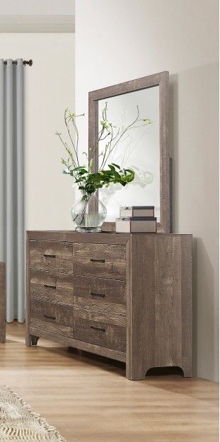 Corbin Brown Dresser & Mirror (1534-5/6)