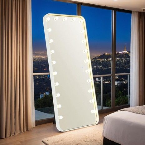 Myra Floor Length Mirror in White (FM-AC8013WH-M) Myra Floor Length Mirror in White (FM-AC8013WH-M)