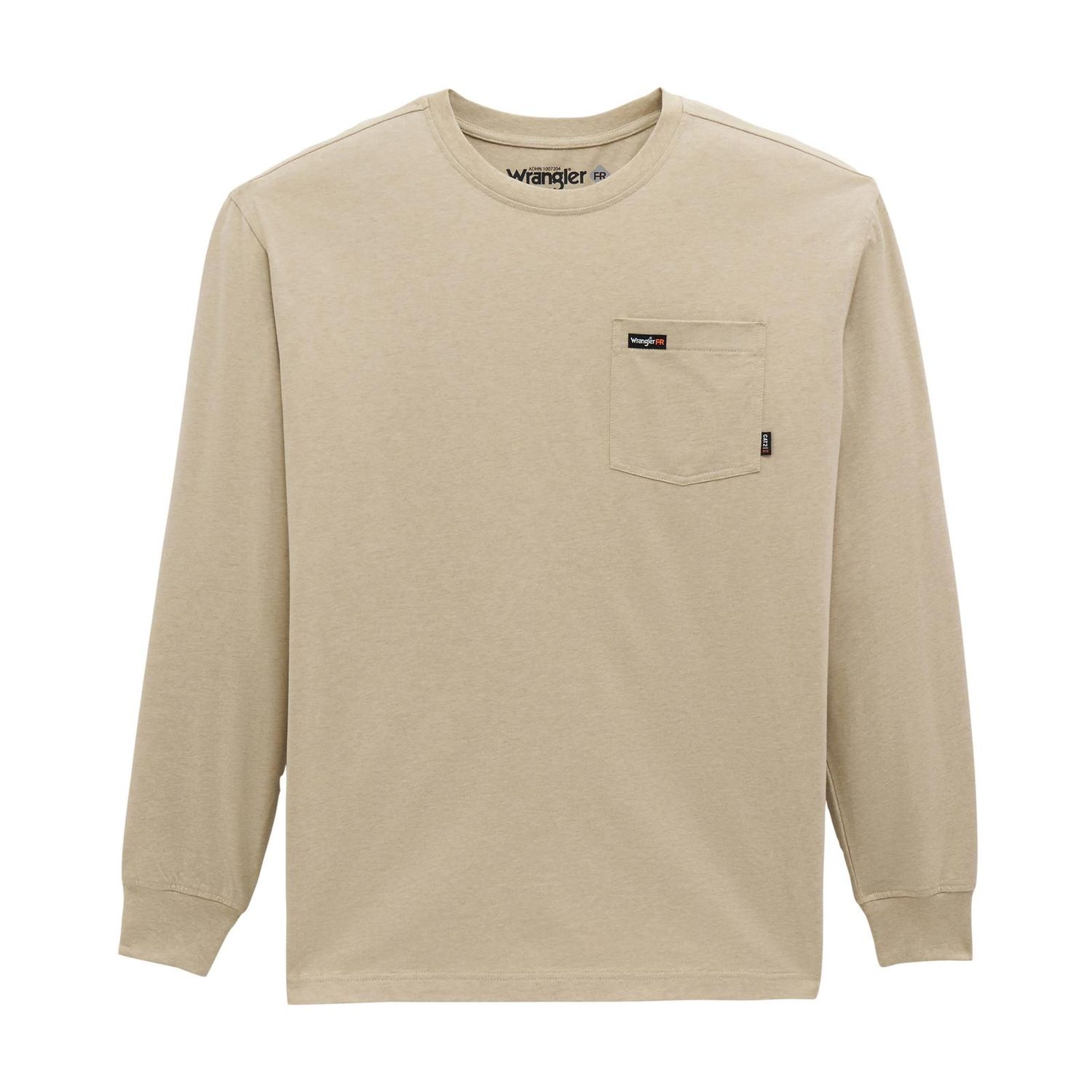 Wrangler FR Pocket Long Sleeve T-Shirt Khaki Heather- 112382484