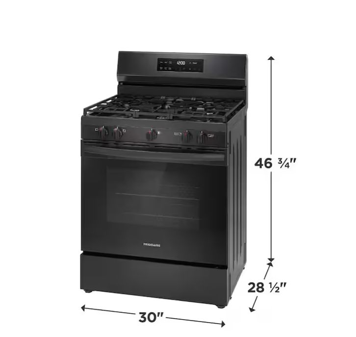 Frigidaire 30 "Gas Range in Black (FCRG3062AB)