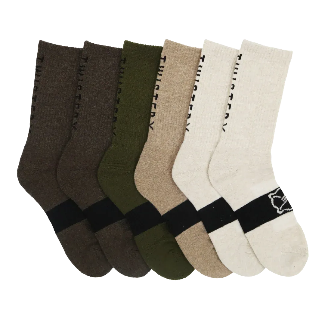 TWISTED X Everyday HC Crew Socks, 6 Pack- TXMS538761C TWISTED X Everyday HC Crew Socks, 6 Pack- TXMS538761C