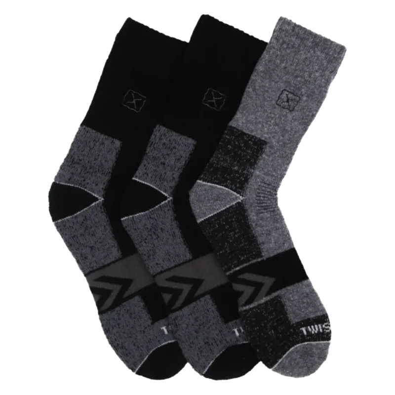 TWISTED X Work Heavy Weight FC Boot Socks, 3 Pack- TXMS538775C