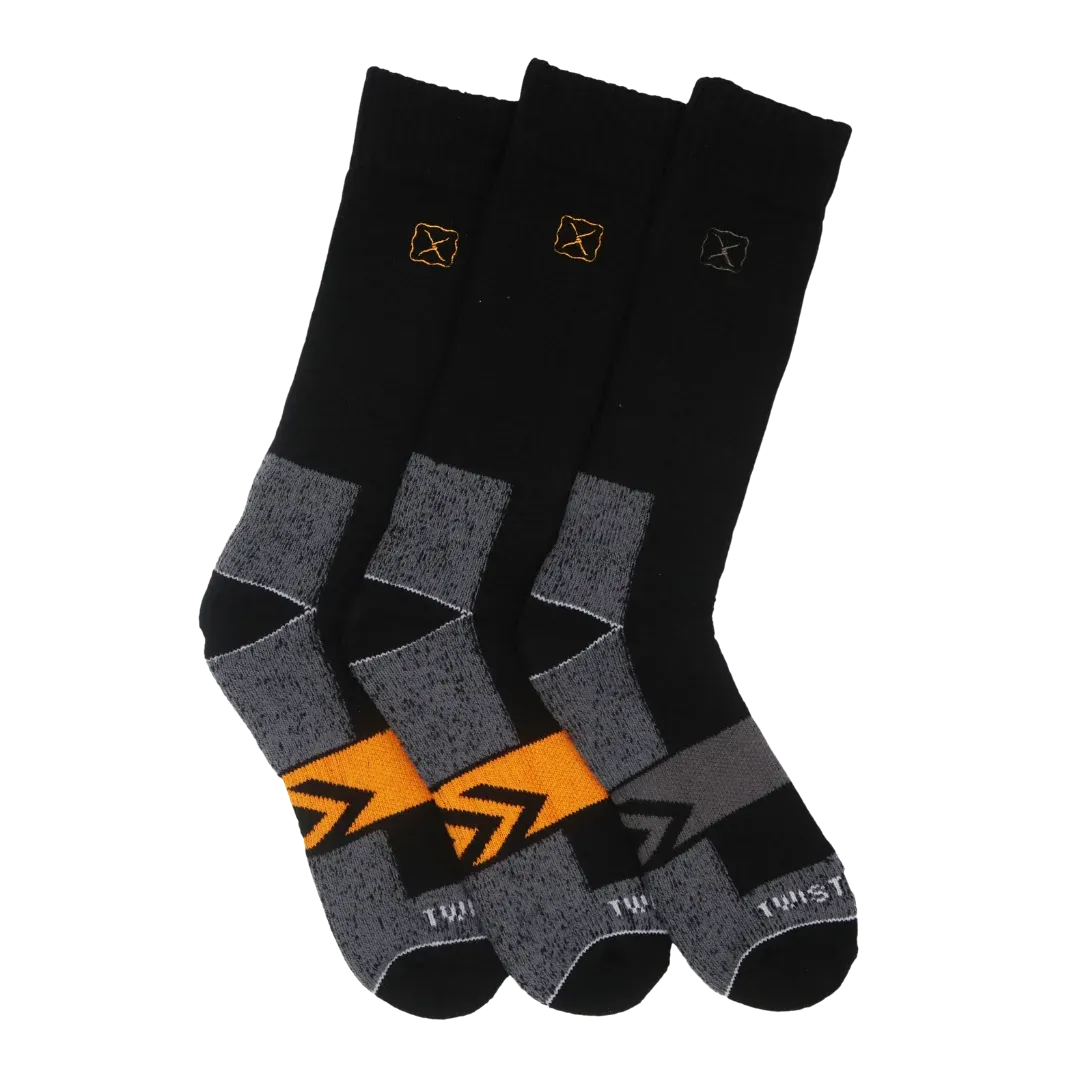 TWISTED X Work Heavy Weight FC Boot Socks, 3 Pack- TXMS538780C TWISTED X Work Heavy Weight FC Boot Socks, 3 Pack- TXMS538780C
