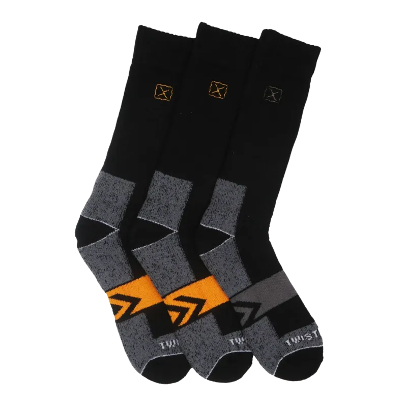 TWISTED X Work Heavy Weight FC Boot Socks, 3 Pack- TXMS538780C