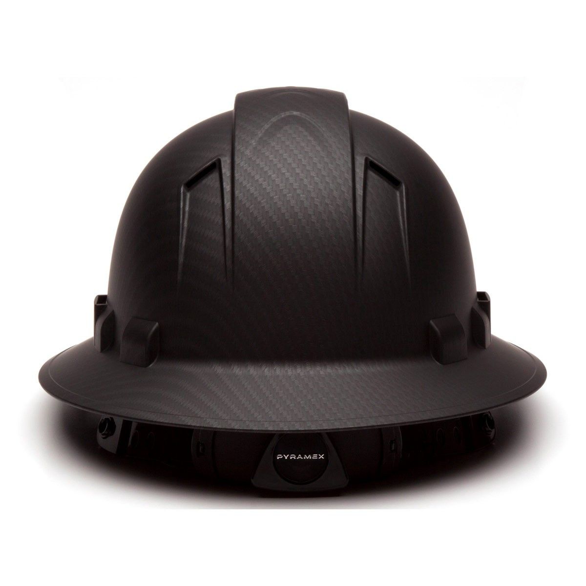 Pyramex Vented Full Brim Ridgeline Hard Hat Black Graphite Pattern - 6 Point Suspensions HP56117V