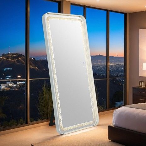 Imogen Floor Length Mirror in White (FM-AC8014WH-M) Imogen Floor Length Mirror in White (FM-AC8014WH-M)