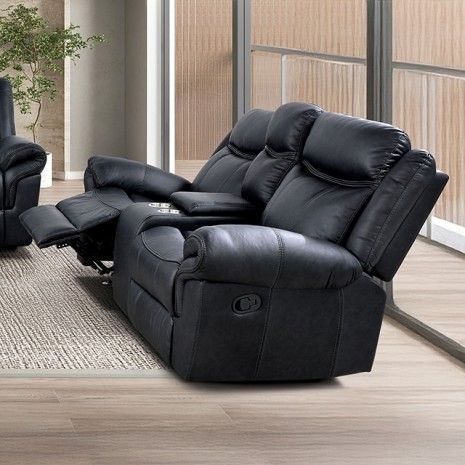 Agata Black Manual Loveseat (NX6001BK-LV)