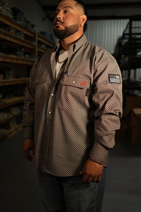 STATIC FR Pearl Snap Work Shirt - Copperhead