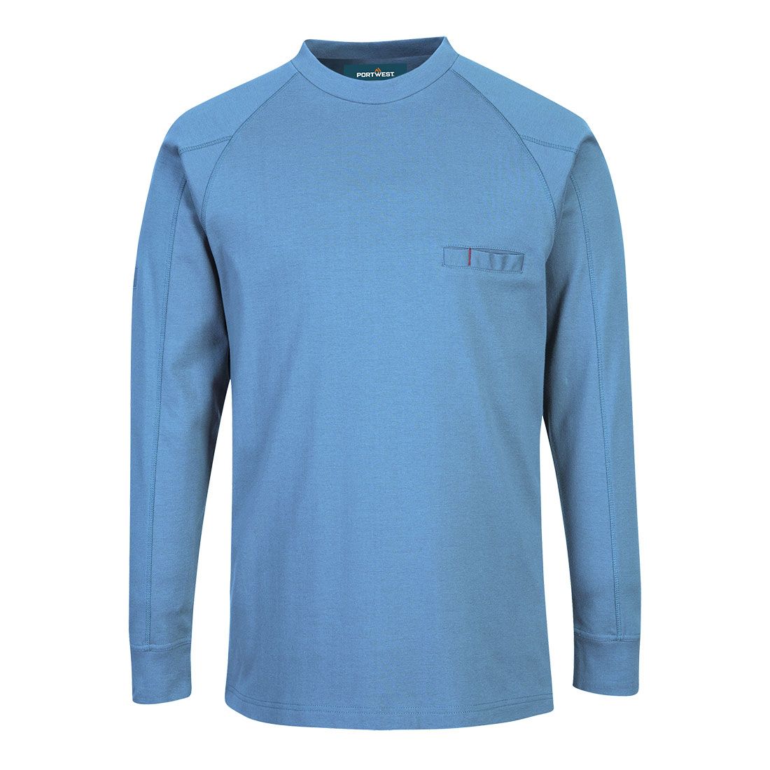 Portwest FR Antistatic Light Blue Crew Neck- FR33 Portwest FR Antistatic Light Blue Crew Neck- FR33