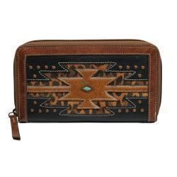 Nocona Anika Style Ladies Wallet Cheetah Black and Brown