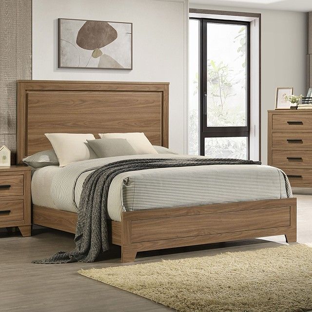 Panelli FULL Bed in Walnut (FM72017BR-F-BED)