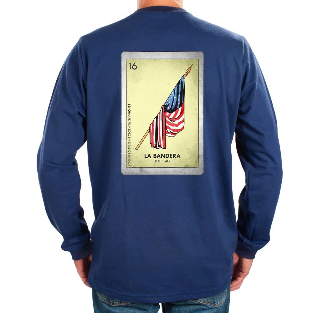BENCHMARK FR Graphic Print T-Shirt La Bandera Loteria BENCHMARK FR Graphic Print T-Shirt La Bandera Loteria