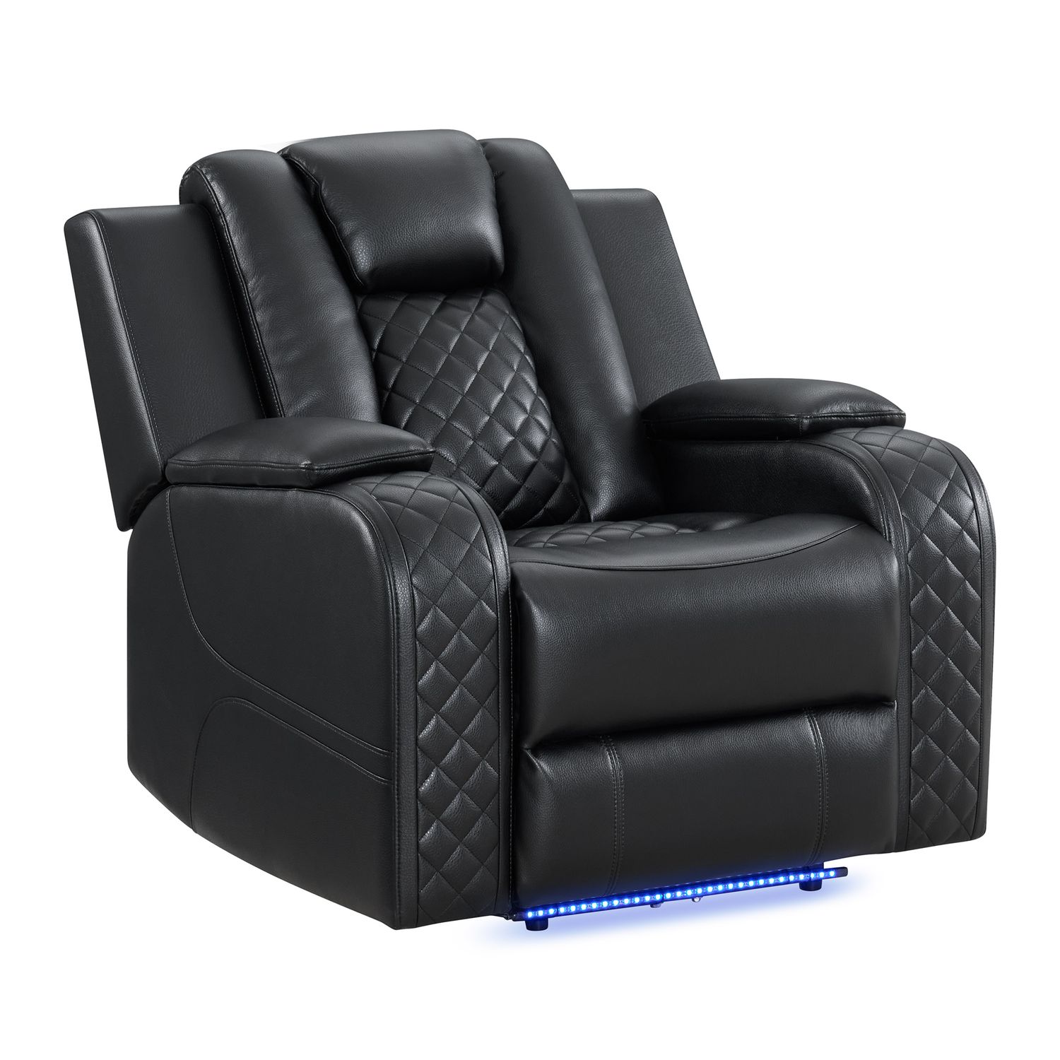 Carlo Power Motion Recliner in Pebble Black (U-8900-8206-105PP)