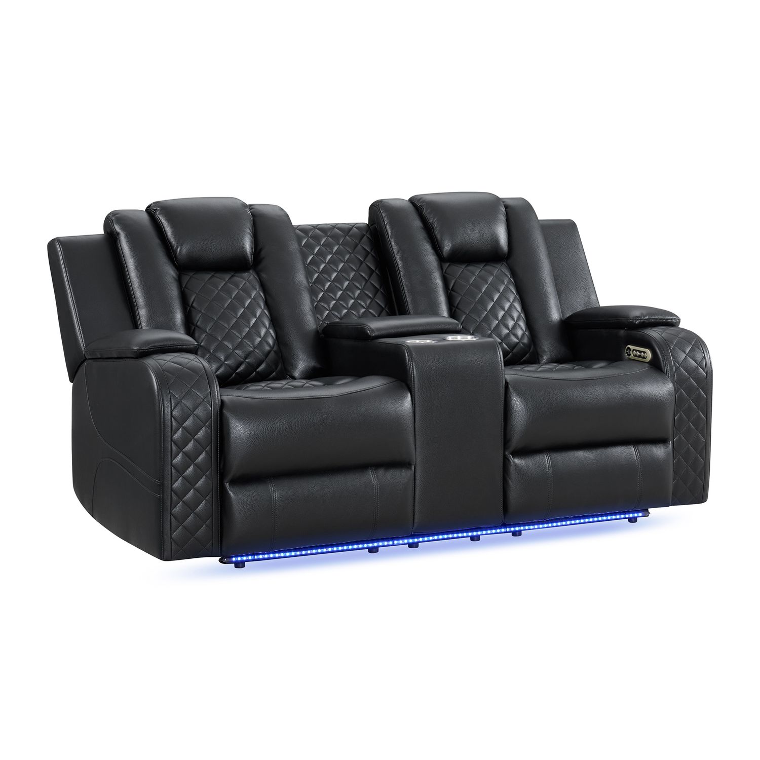 Carlo Power Motion Loveseat in Pebble Black (U-8900-8206-285PP)