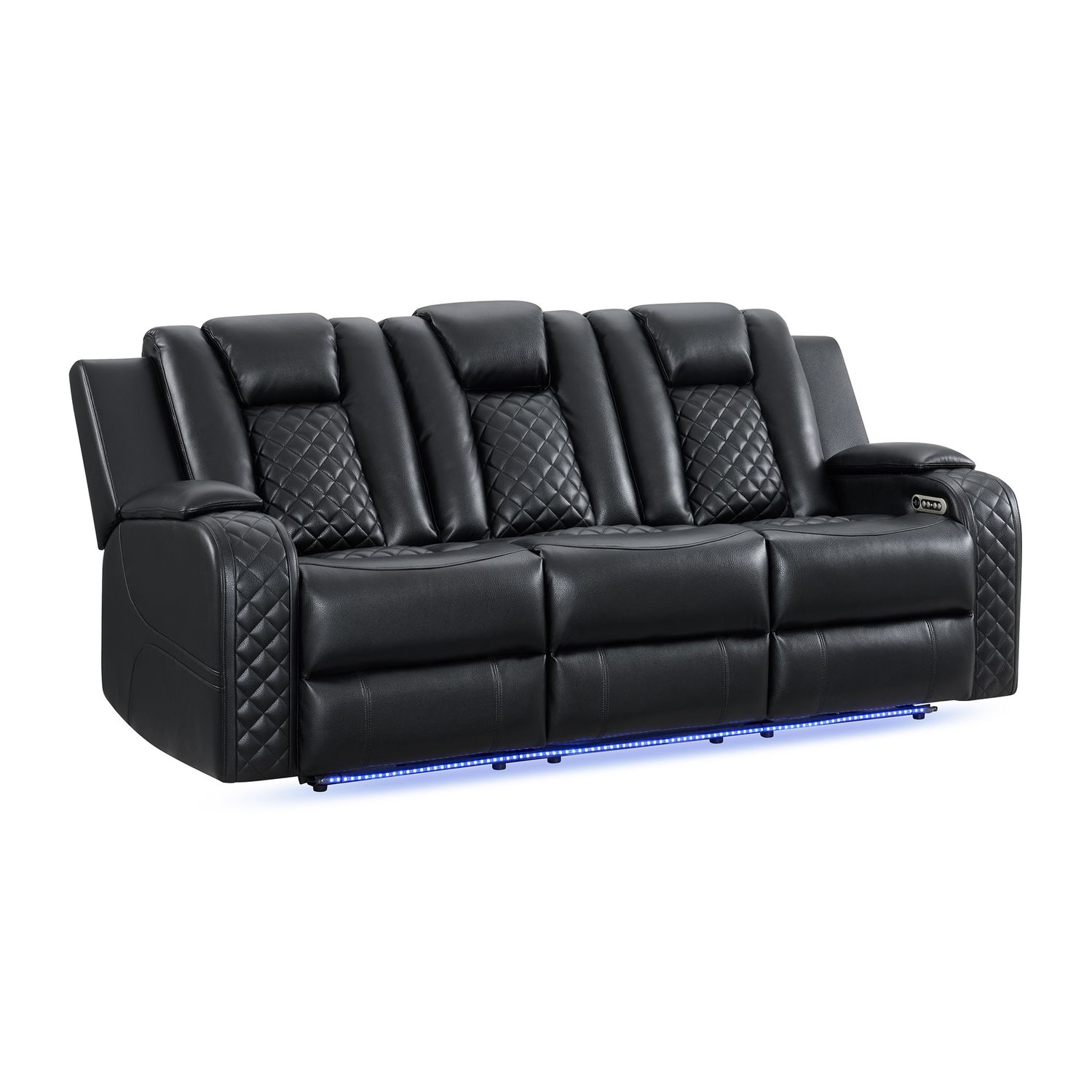 Carlo Power Motion Sofa in Pebble Black (U-8900-8206-308PP)