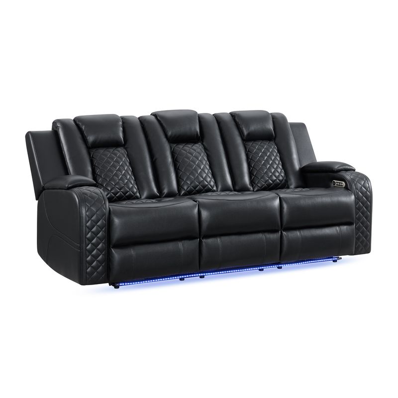 Carlo Power Motion Sofa in Pebble Black (U-8900-8206-308PP)
