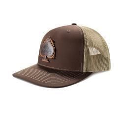 Ariat Mens Cap Snap Back Spade Patch Brown
