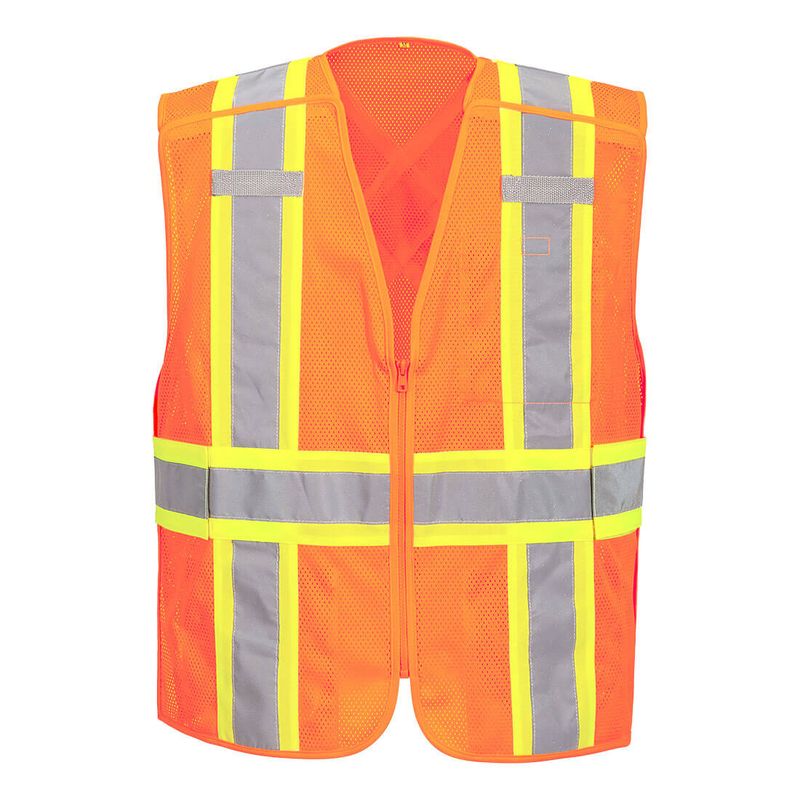 Portwest NON-FR Hi-Vis Mesh X Back Expandable Breakaway Vest Orange- US393