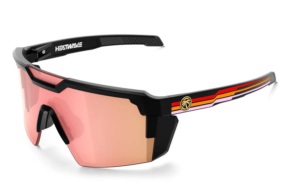 Heatwave Future Tech Z87+ : Black Frame / Rose Gold Lens - Side Stripe Red Arms Heatwave Future Tech Z87+ : Black Frame / Rose Gold Lens - Side Stripe Red Arms