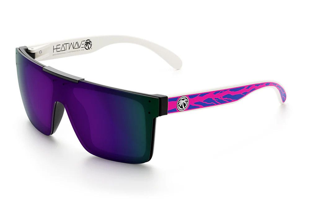 Heatwave Quatro Sunglasses: Black Frame / Polarized Ultra Violet - Jet Ski Arms Heatwave Quatro Sunglasses: Black Frame / Polarized Ultra Violet - Jet Ski Arms