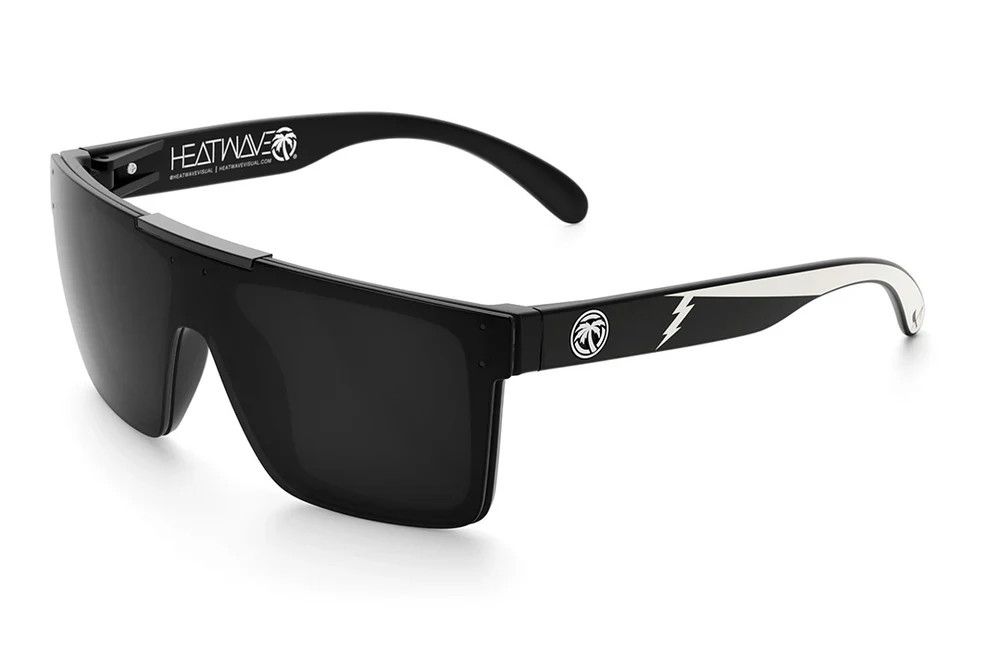 Heatwave Quatro Sunglasses: Black Lens / Black Bar - Rusty Butcher Arms