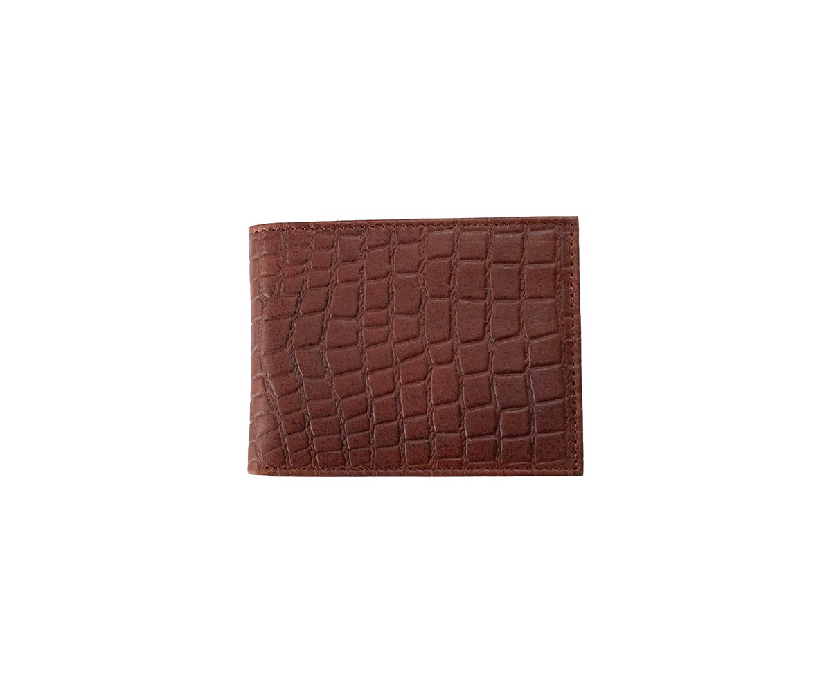 Nocona Bifold Wallet Croco Print Brown N500053002 Nocona Bifold Wallet Croco Print Brown N500053002