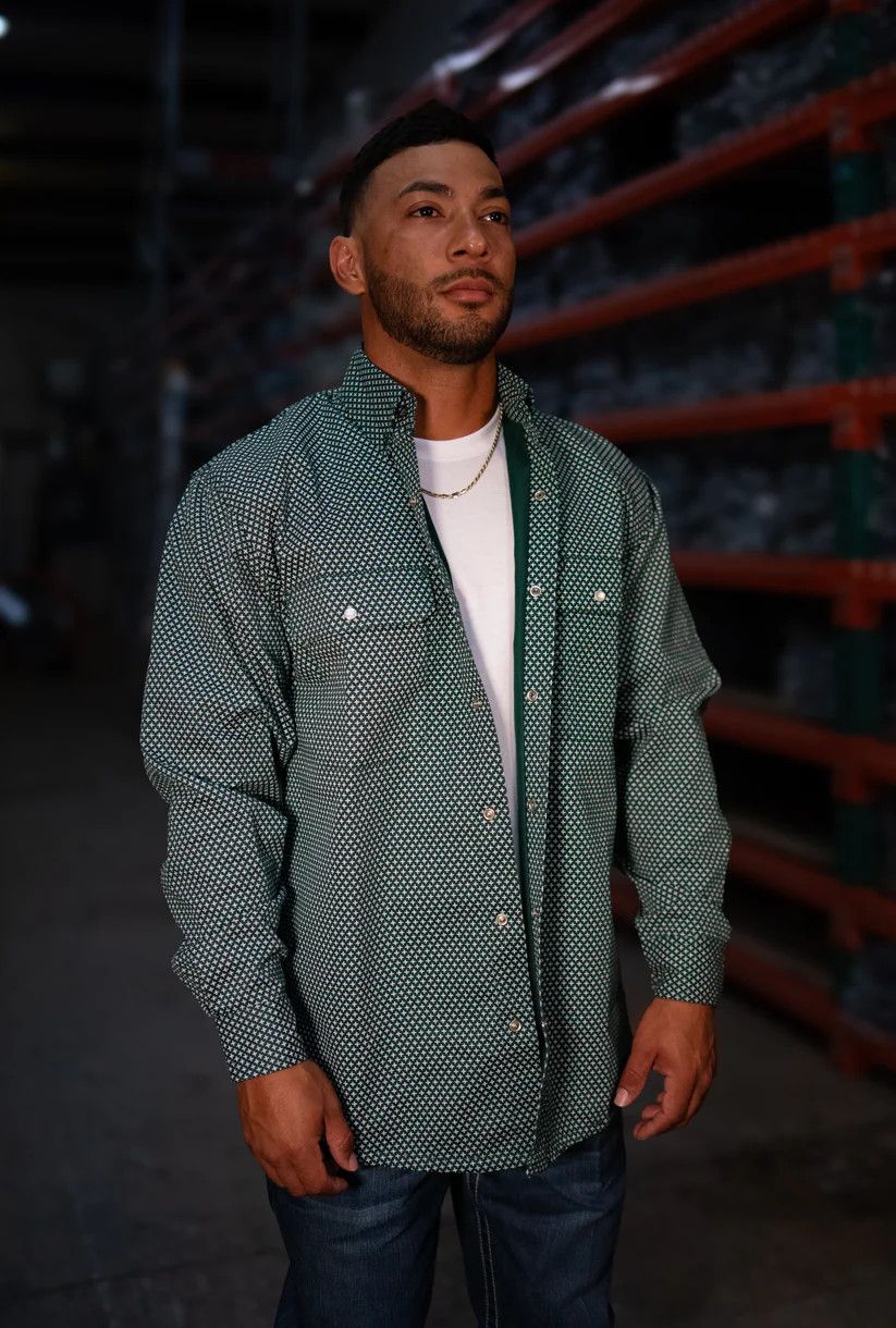 STATIC FR Pearl Snap Work shirt Gunner Green STATIC FR Pearl Snap Work shirt Gunner Green